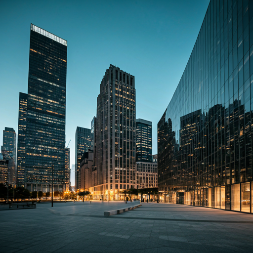 Financial District Architecture at Twilight
